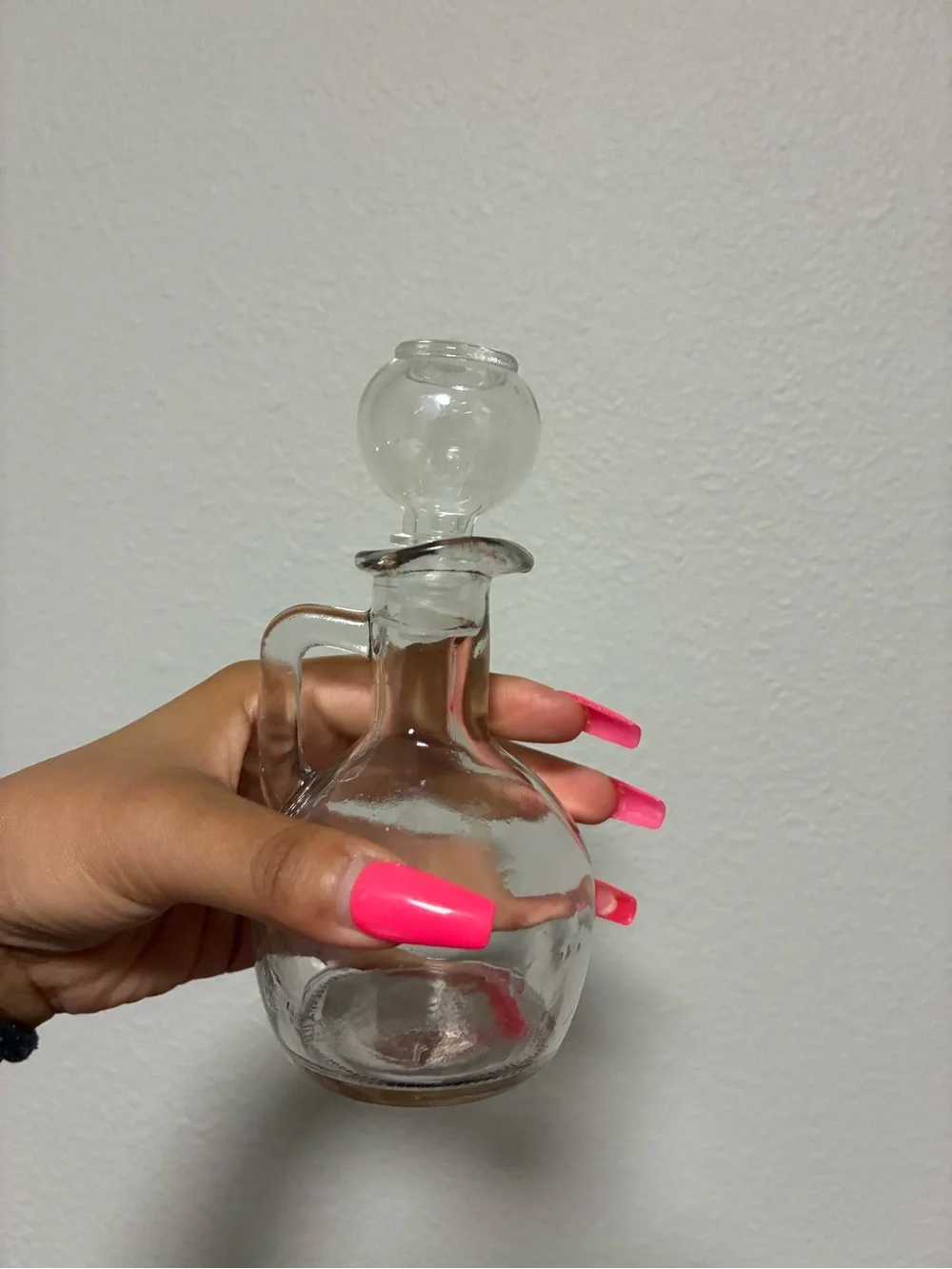 Clear Glass Oil Cruet Bottle with Stopper - Clear